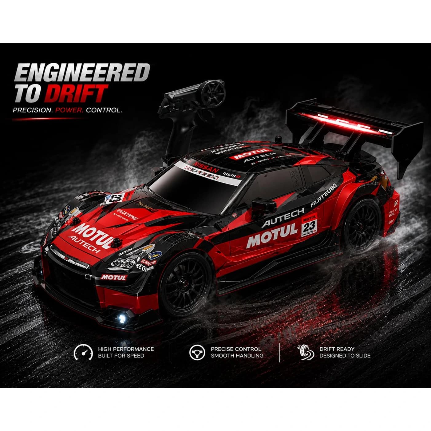 1:16 4WD High-Speed RC Drift Car – Up to 40 km/h | LED Lights & Rechargeable Battery 7